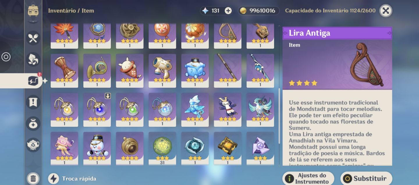 CONTA GENSHIM COM GANYU C4+ SKINS DE T5+ GARANTIDO+ VARIAS CONSTELAÇÕES