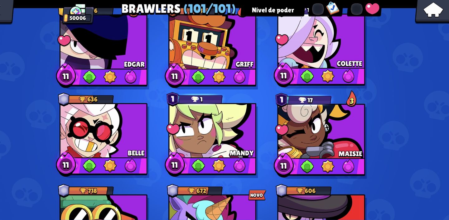 Conta de brawl stars com todos os brawlers e muito recurso