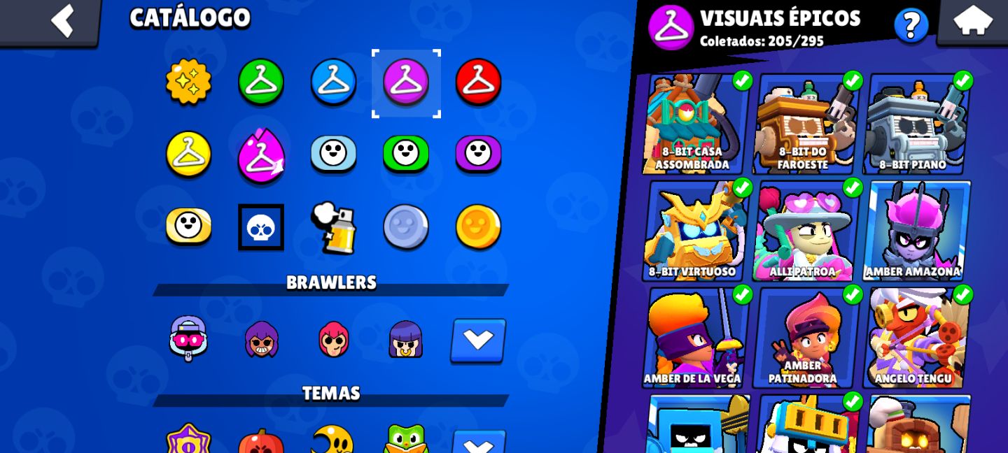 Conta de brawl stars com mais de 120k de trofeus, 500 skins, e mestre 2020
