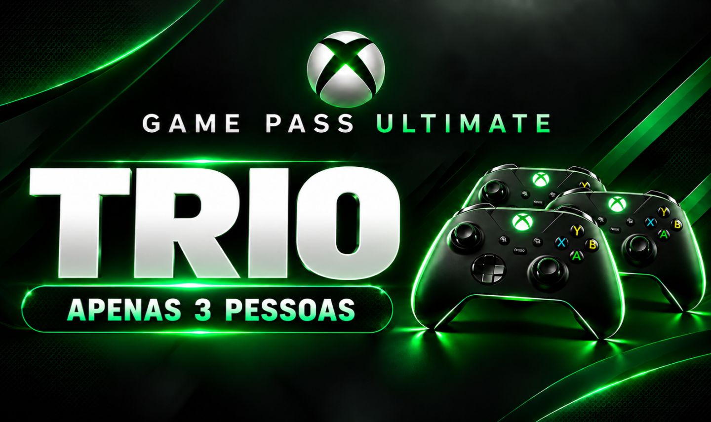 Xbox Game Pass Ultimate TRIO | Apenas 3 Pessoas | 30 Dias | xCloud
