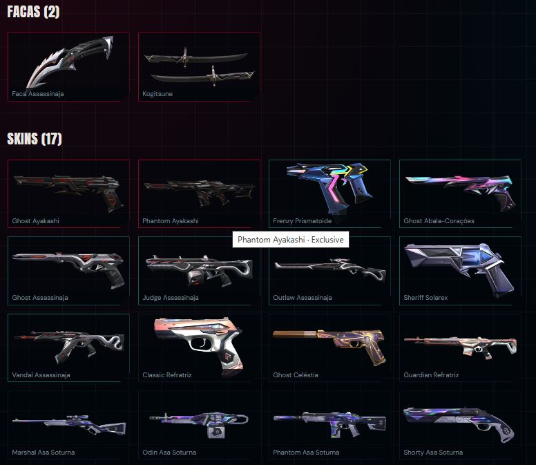 Conta Valorant, 19 skins, 2 facas, Level 112