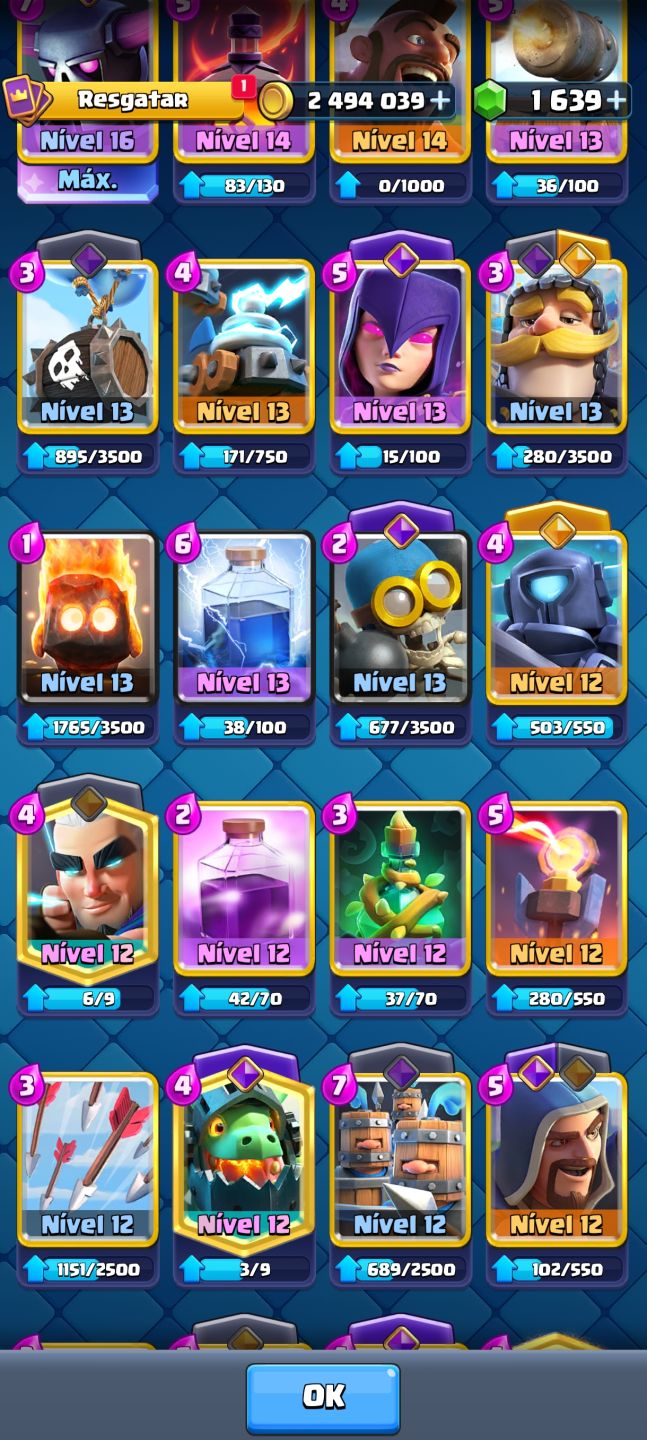 Conta de Clash Royale