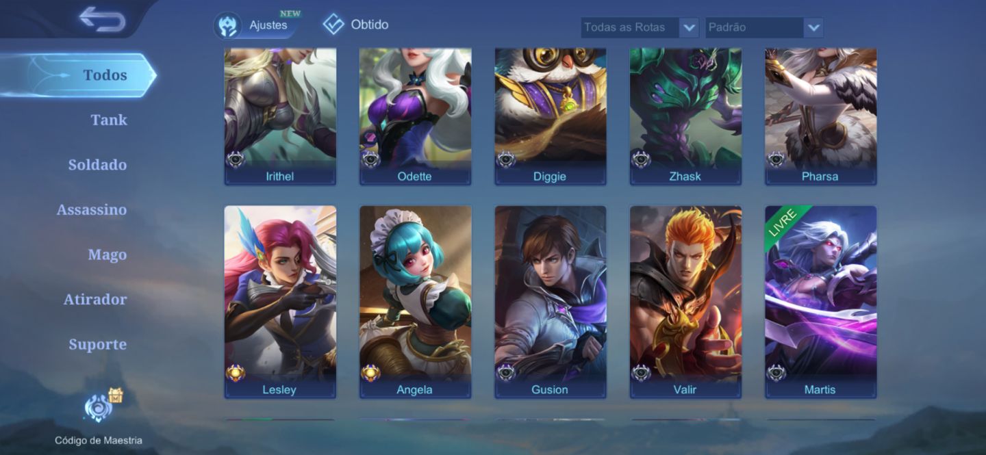 Conta móbile Legends,boa p n começar do zero e tbm n ter nd