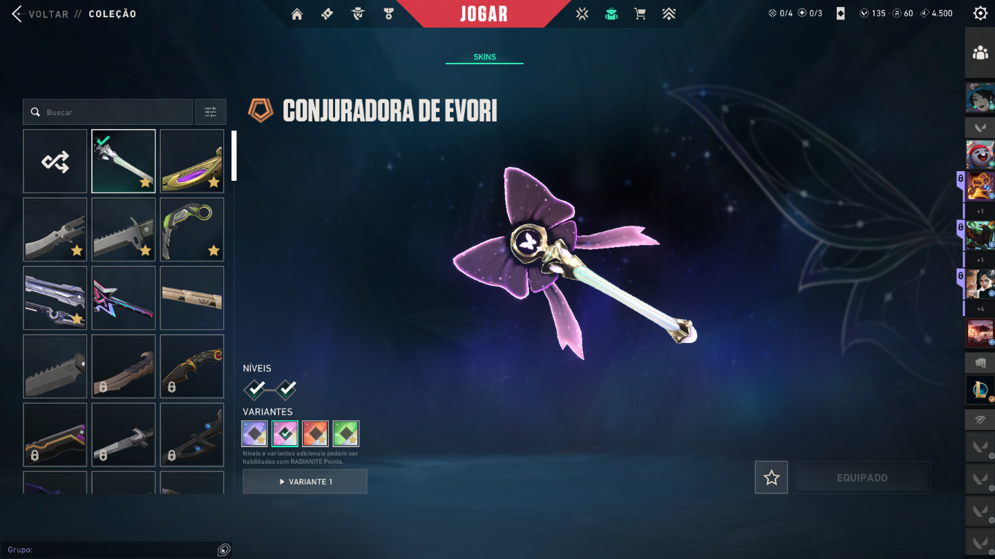 Conta do lol e valorant com skins de alto valor