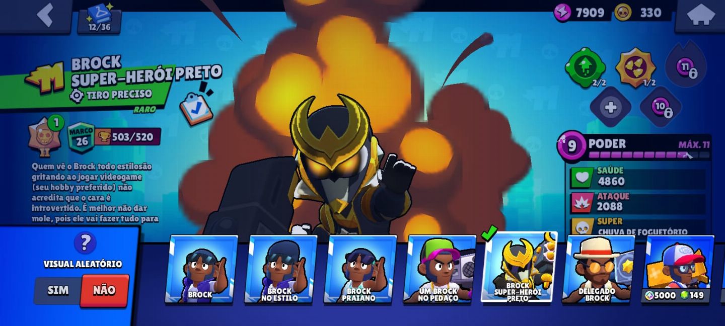 Conta brawl com varios lendarios e varias skins