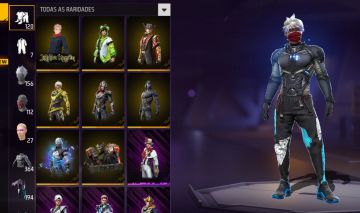 CONTA FREE FIRE - RAGNAROK & PORING - CALÇA ANGELICAL - 364 PEITORAIS -
