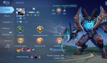CONTA MOBILE LEGENDS, 40 HEROIS/32 SKINS/ NIVEL 12 CELESTIAL