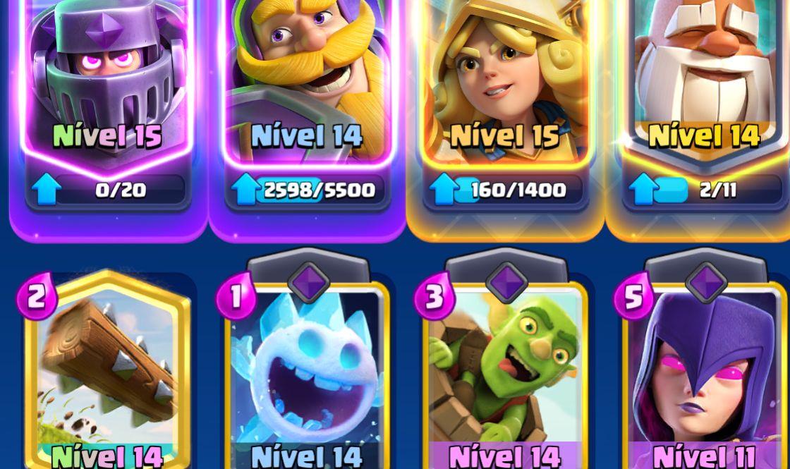 CONTA DE CLASH ROYALE UPADA E ANTIGA