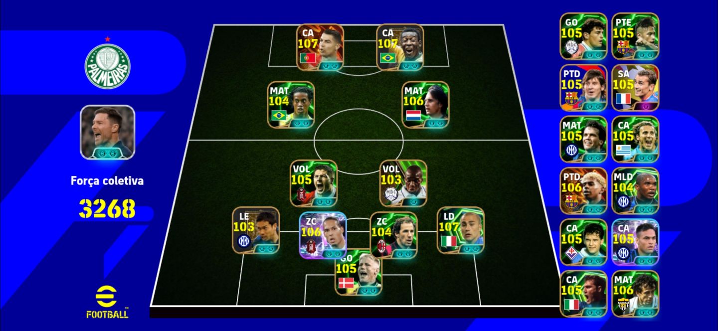 CONTA INSANA COM CR7 107 + CRUYFF 106 + RONALDINHO 105!