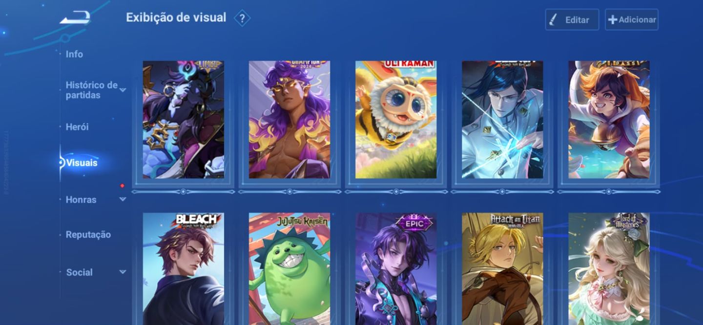 CONTA HONOR OF KINGS (HoK) 249 SKINS + CONTA ANTIGA DO LANÇAMENTO GLOBAL!