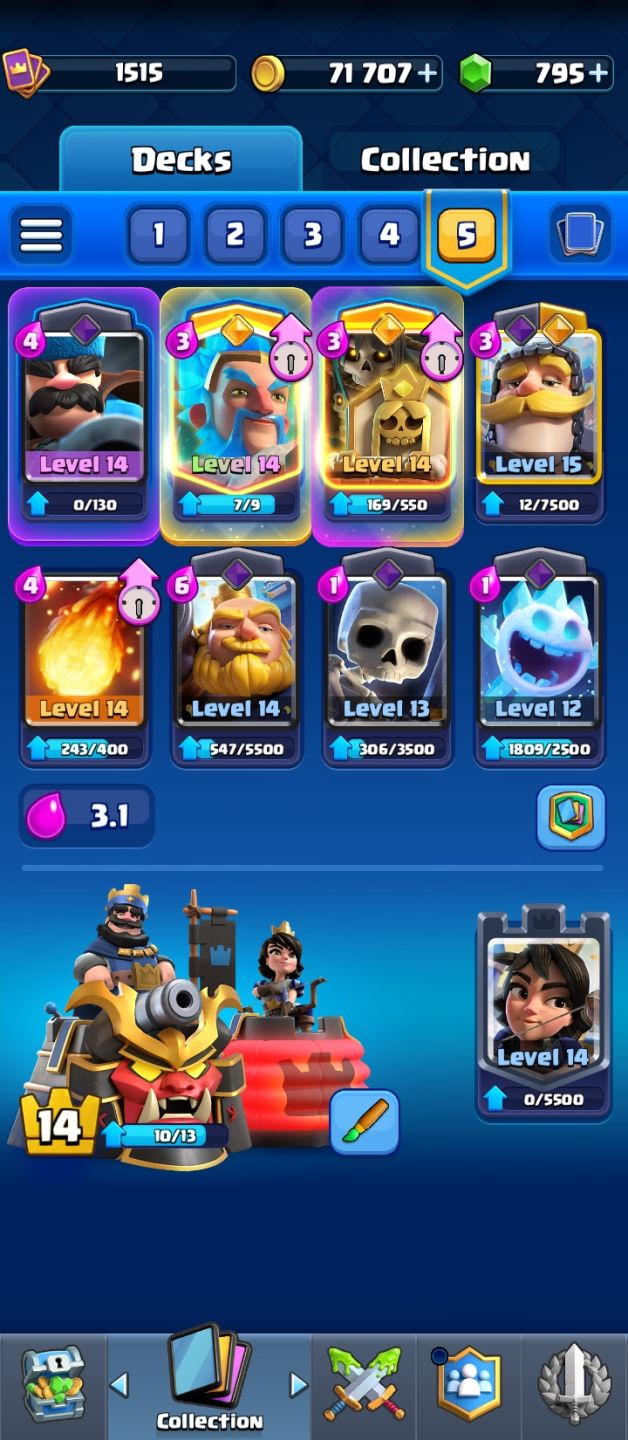 Conta de clash royale, mutos heróis, muitas evoluções, arena 25