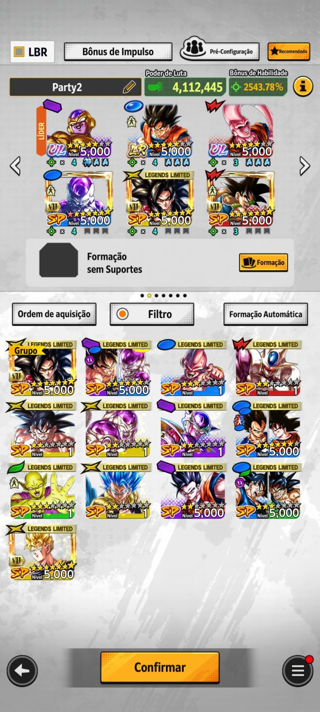 Conta de dragon ball legend