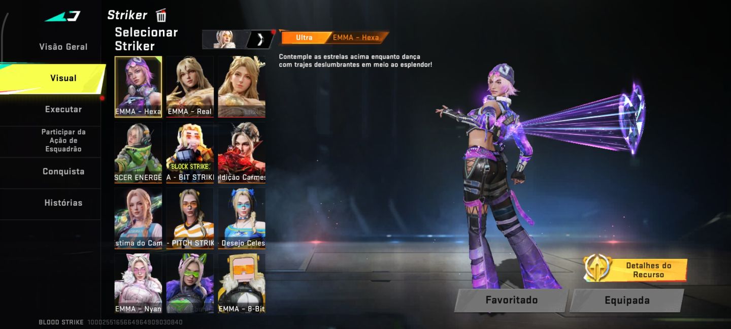 Conta blood strike:contém skins ultra rara