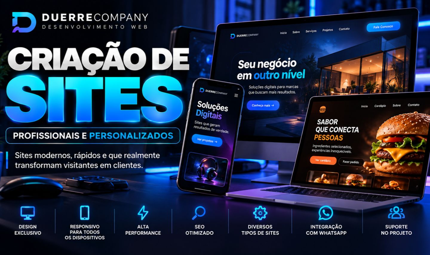 Criação de Sites Profissionais Landing Pages, Lojas Virtuais e Sistemas