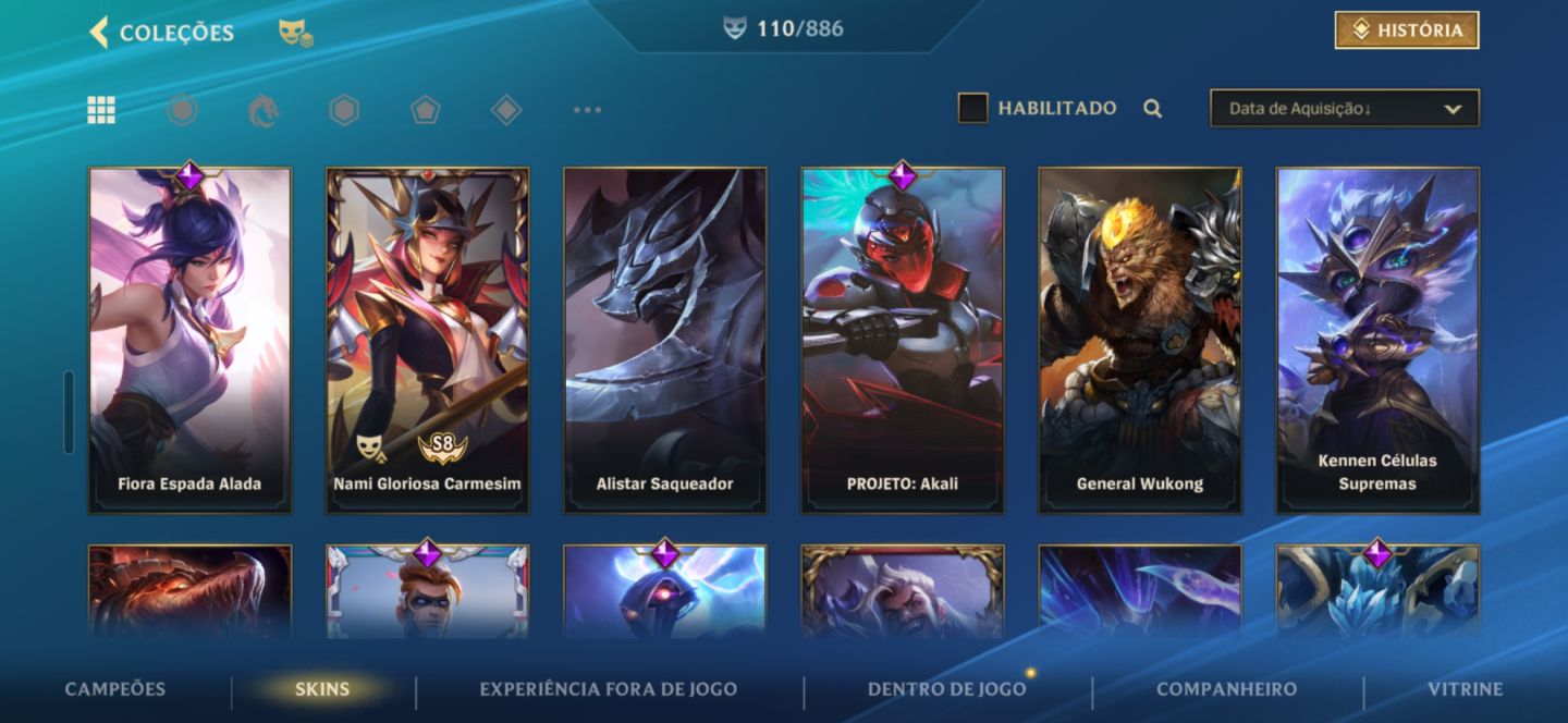 Conta WR top pra deixar como main