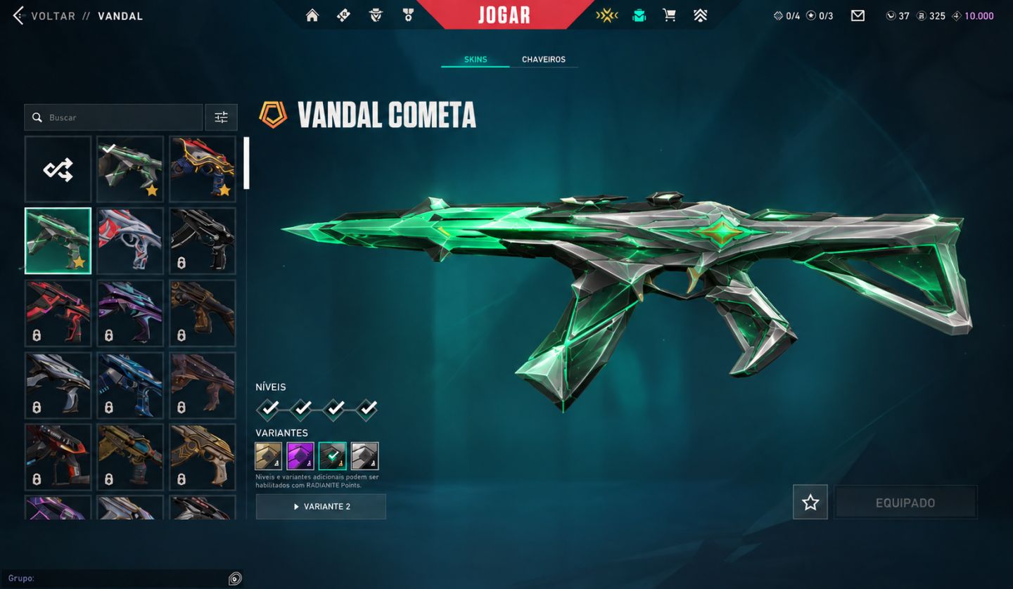 CONTA 15 SKINS 2 FACAS