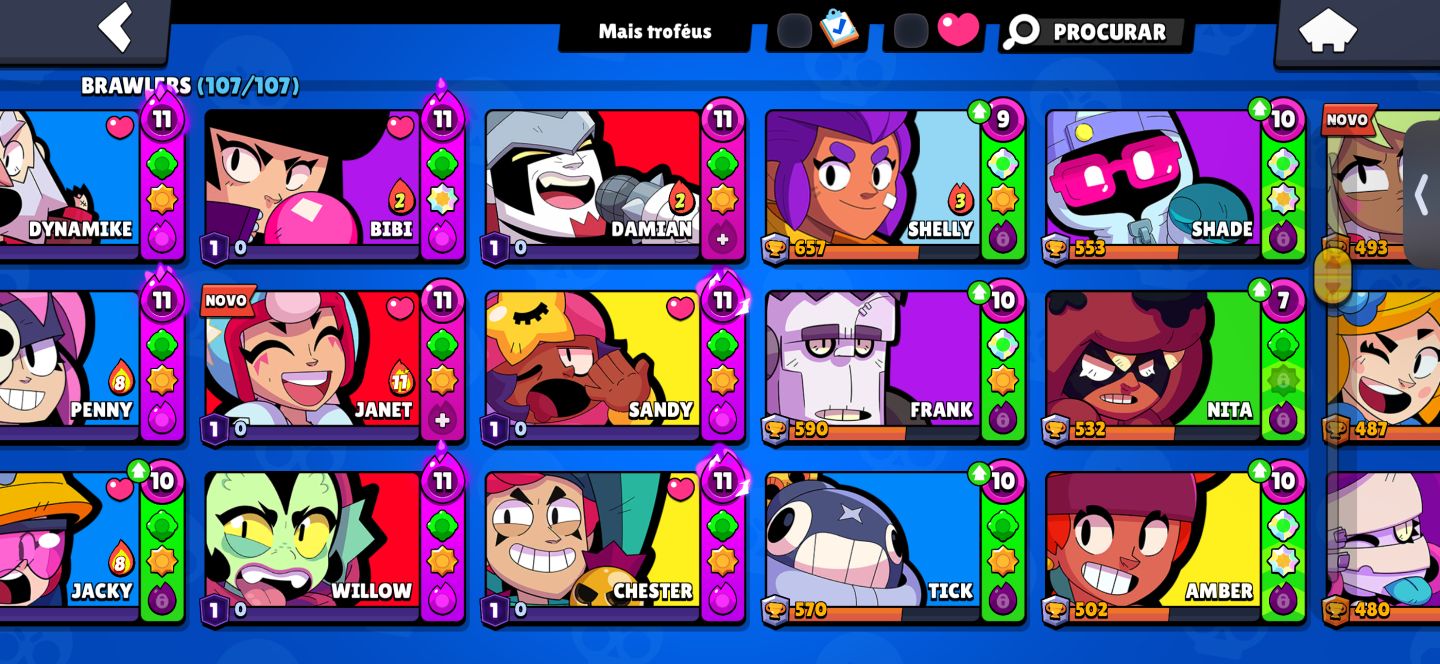 CONTA BRAWL STARS - FULL BRAWLER