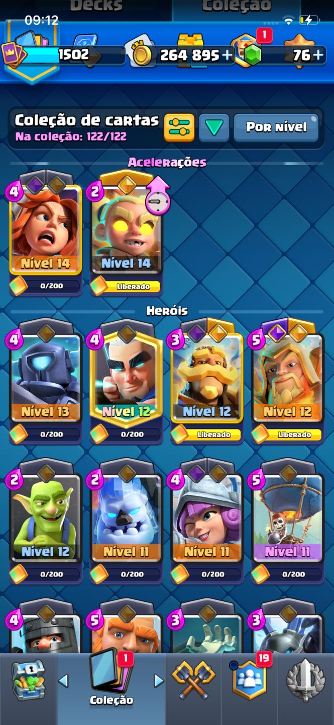 CONTA CLASH ROYALE PICO 12.009 TROFÉUS + COLEÇÃO COMPLETA
