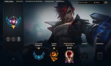 CONTA PLATINA 4 / 42 SKINS / DARIUS NOVA TEMÍVEL / VI LUTADORA DE ARCANE /16K EA