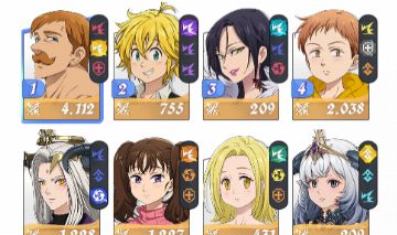 CONTA NANATSU - ESCANOR + MELIODAS + MERLIN + TODOS T5 + 2 SELETORES -SV AM EAST