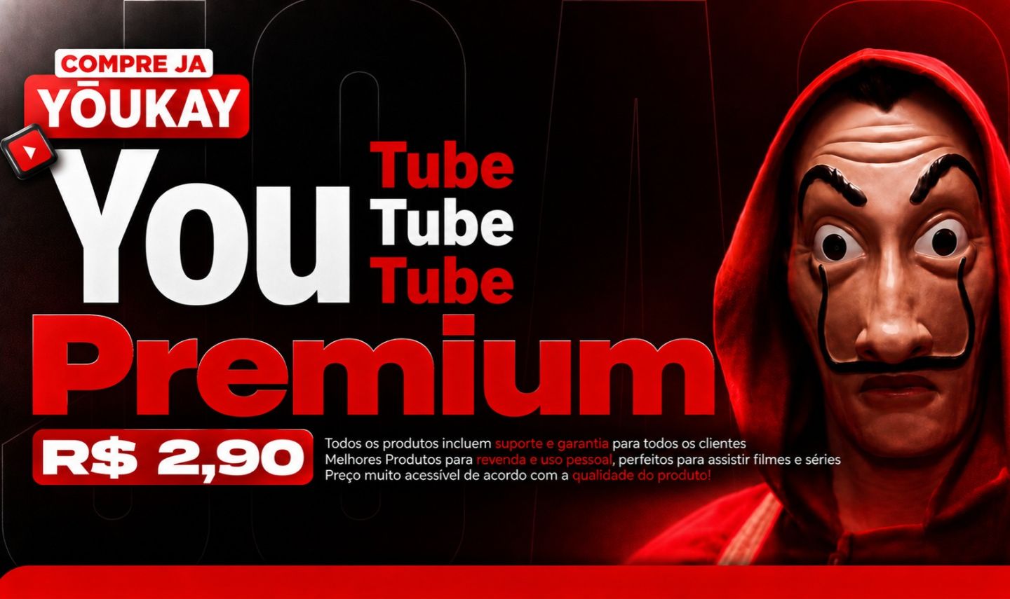 [PROMOCAO] YOUTUBE PREMIUM + MUSIC 30D -- ENTREGA AUTOMATICA
