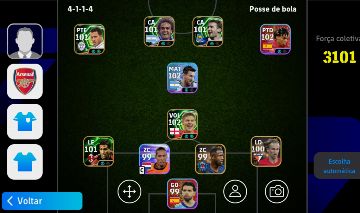 CONTA EFOOTBALL FORÇA 3101 5 ICONS E 2 SHOWTIMES BRABOS