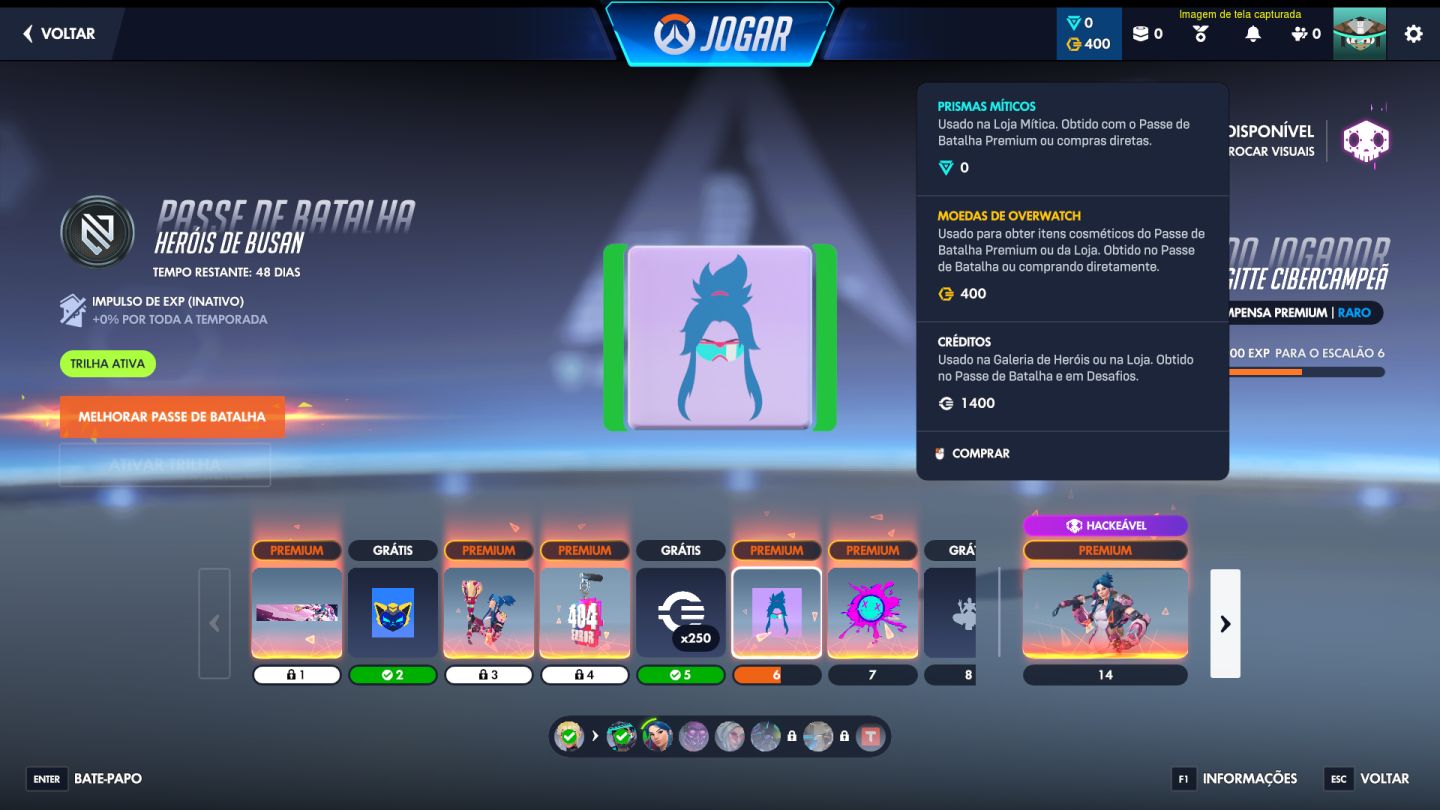 Conta de overwatch diamante tank, sup e 6v6