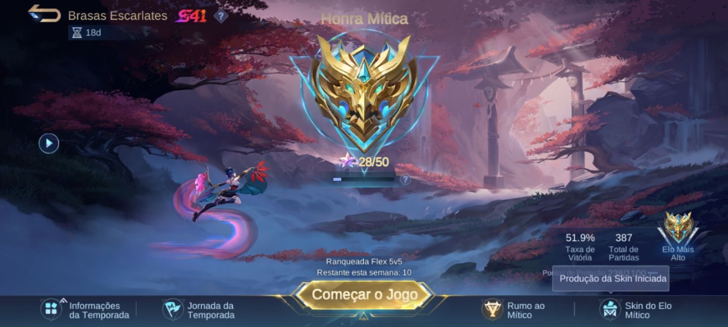 CONTA HONRA MÍTICA - MOBILE LEGENDS (+20K BP)