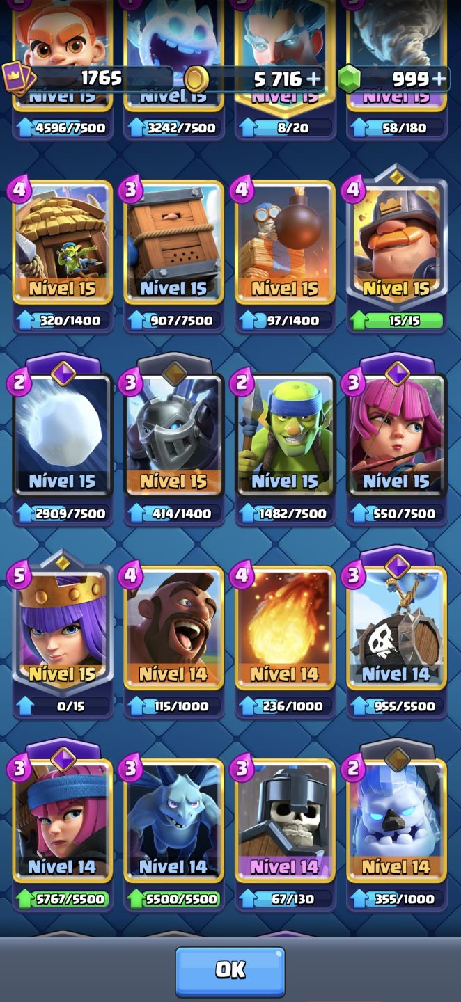 Conta de Clash Royale Full