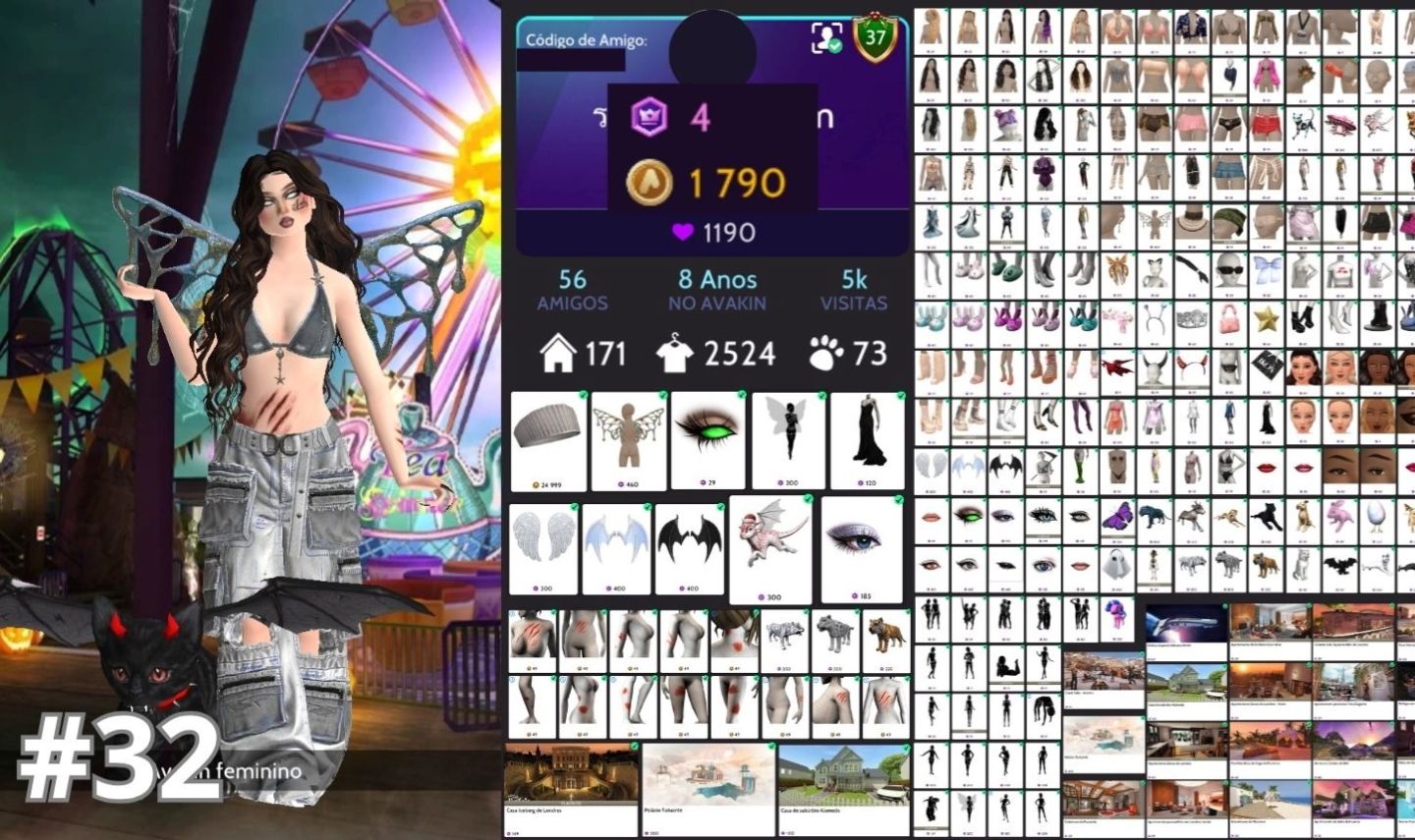 Avakin Life Contas | Conta Avakin Rara com Crowns, Roupas e Itens Exclusivos