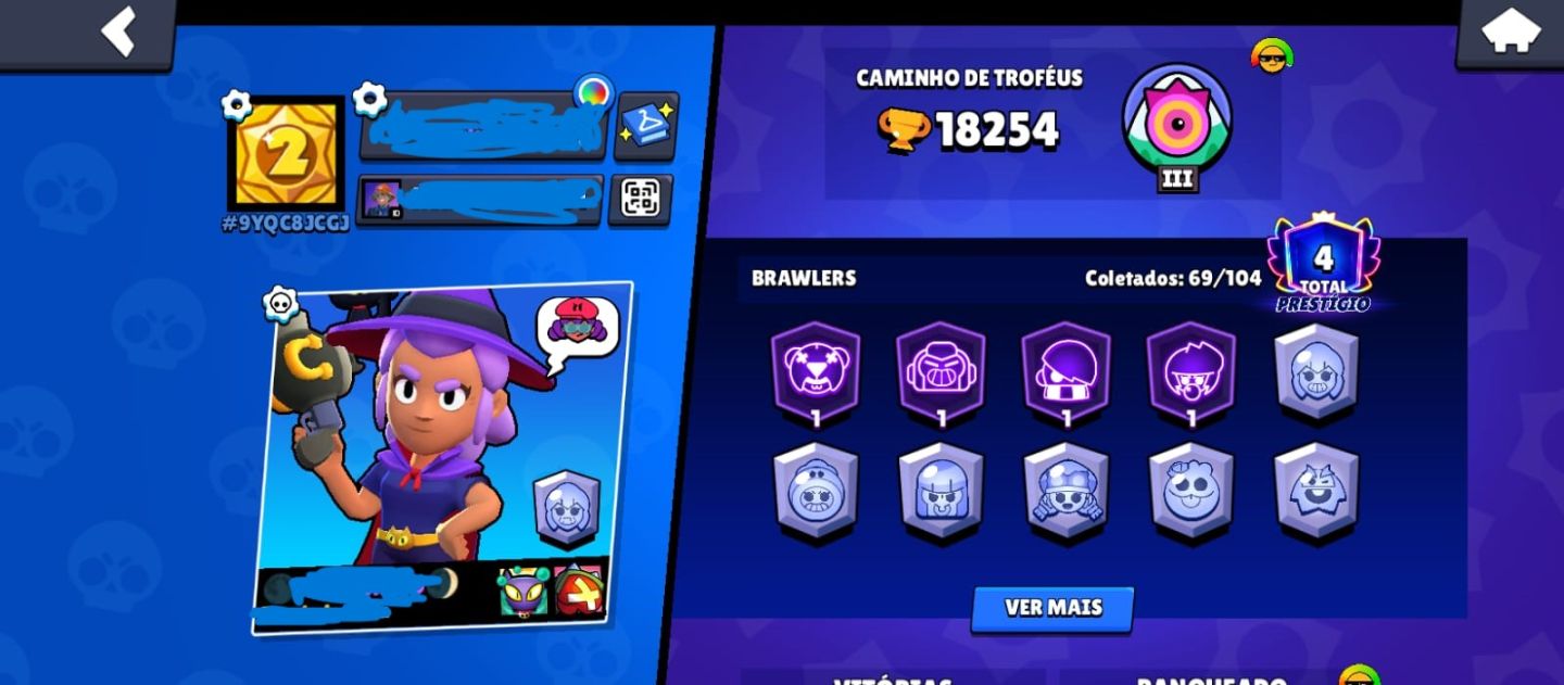 CONTA BRAWL STARS (DESDE 2020) 18K+ TROFÉUS + SKINS RARAS