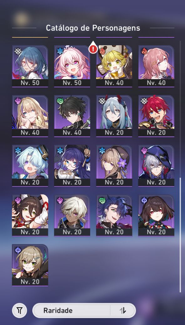 Conta Honkai Star Rail castorice, cipher, tribbie, firefly, saber, e muito mais