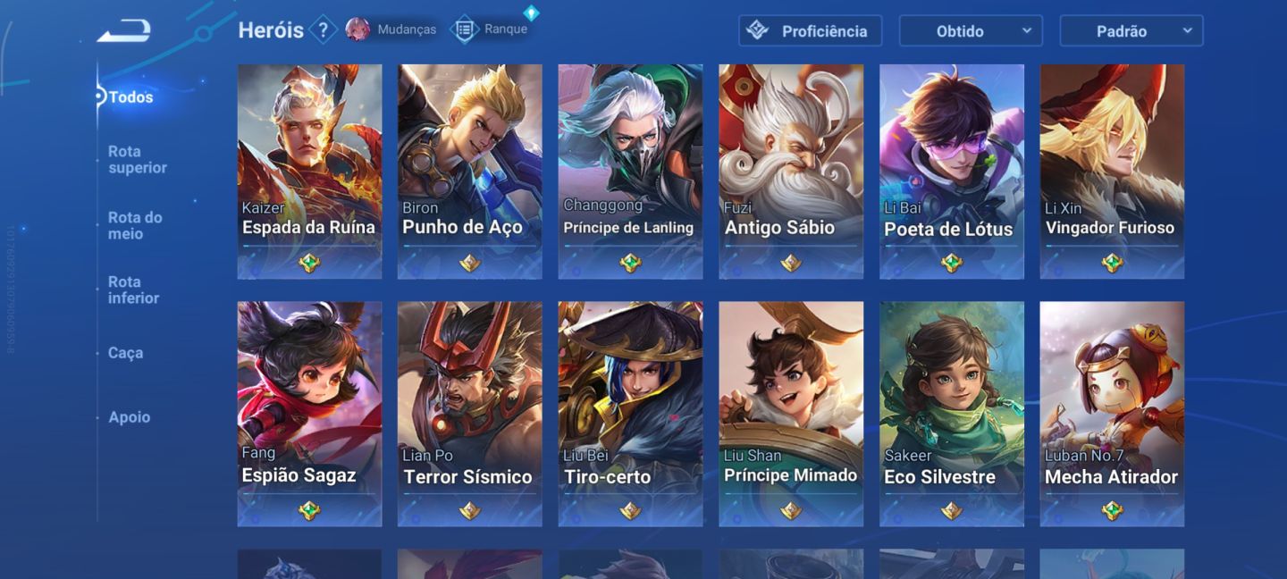 Conta de honor com algumas skins. Sem tempo para jogar
