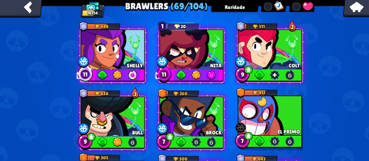 CONTA BRAWL STARS (DESDE 2020) 18K+ TROFÉUS + SKINS RARAS