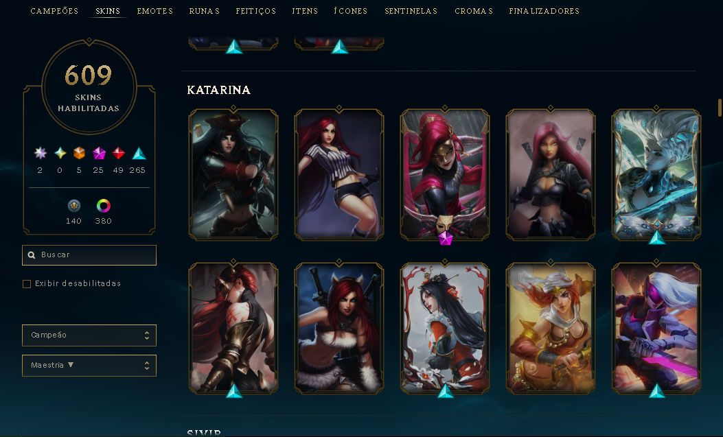 CONTA LEAGUE OF LEGENDS 2015