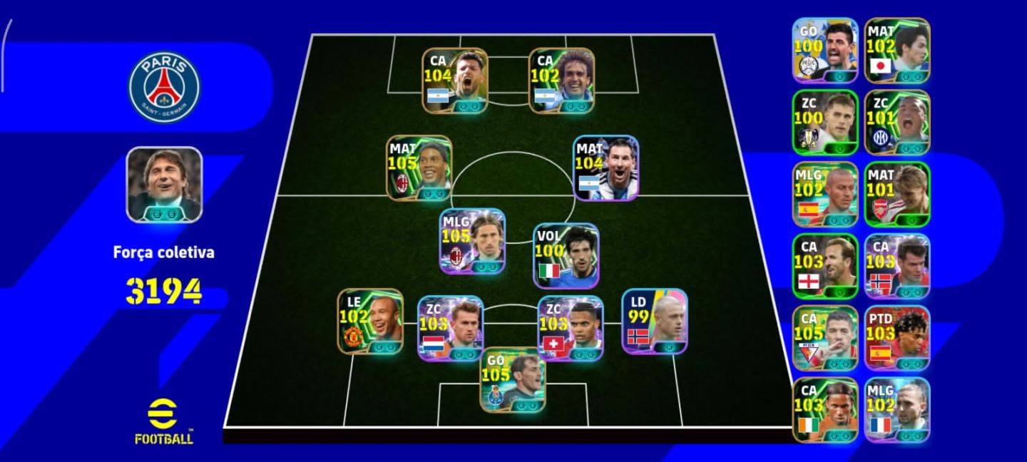 Conta de eFootball Mobile