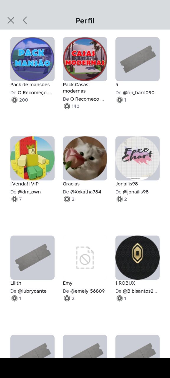 Conta Roblox à Venda