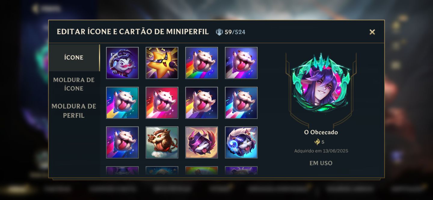 Conta wild rift com skin de passes, skin lendaria e miito mais