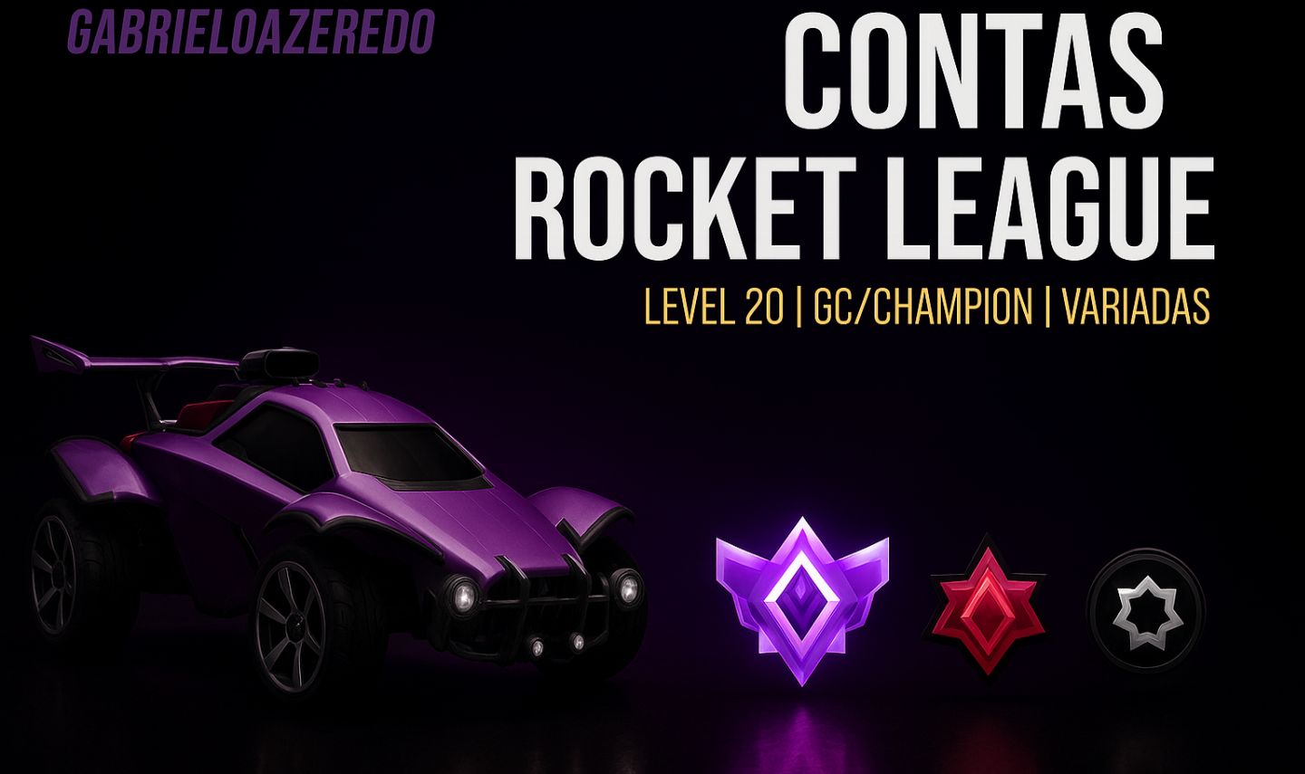 MELHORES CONTAS DE ROCKET LEAGUE | CONTA RANKED | COM FENNEC | GRAND CHAMPION+
