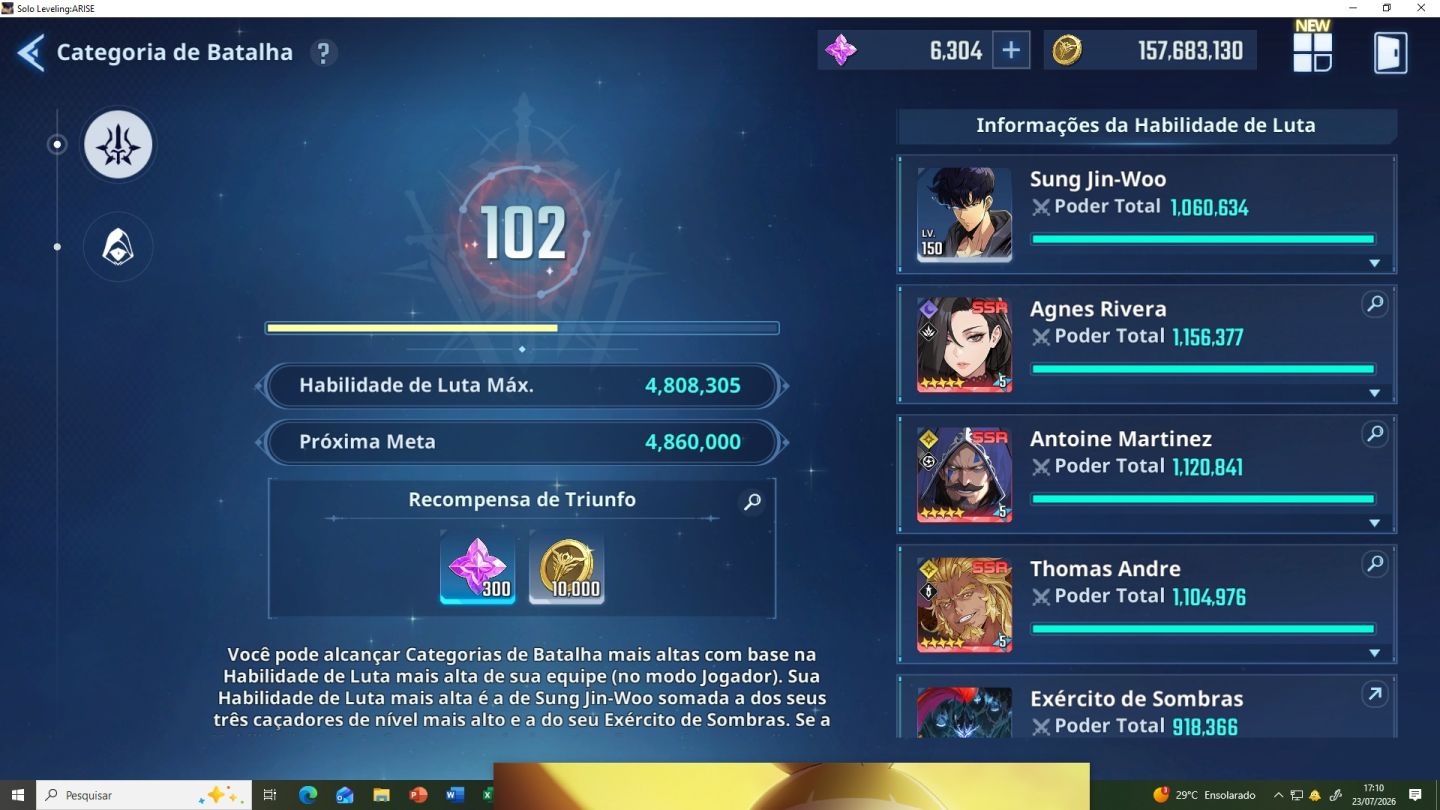 Solo Leveling Arise Meta account sem vinculos