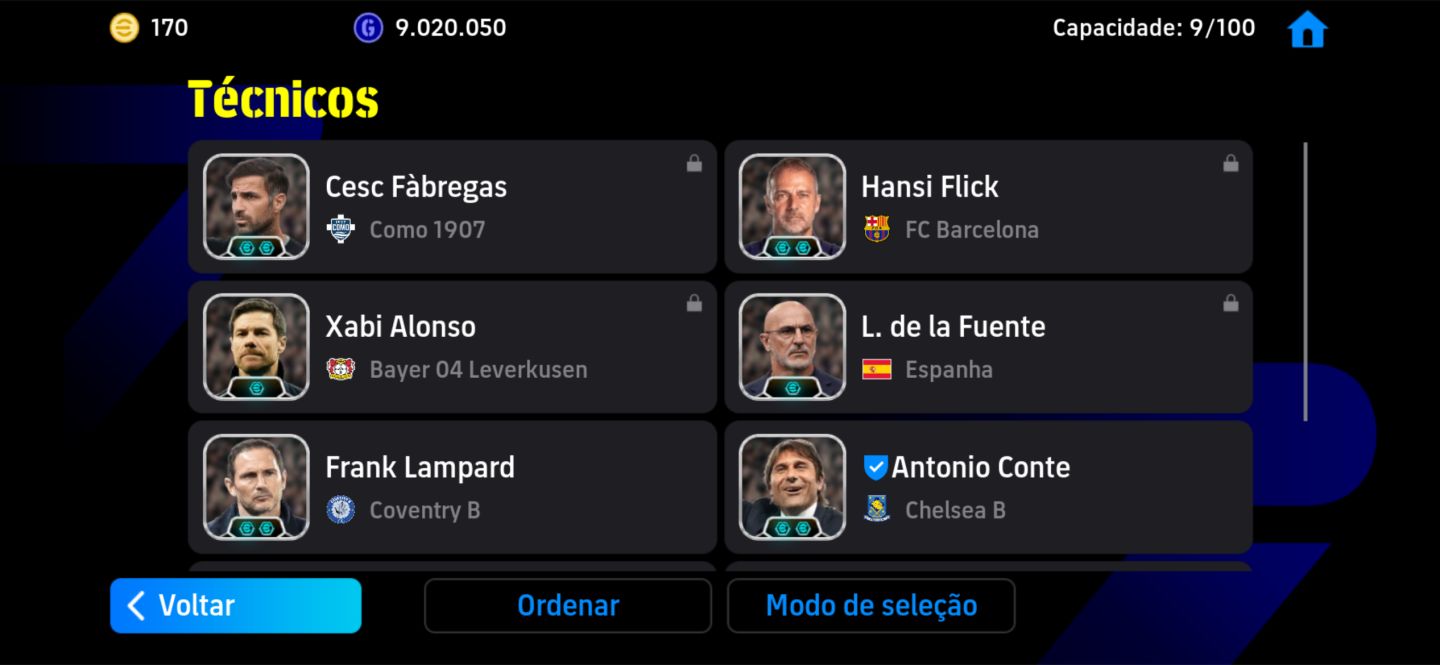 CONTA eFootball Mobile | Força 3211 | Elenco 105/106 | Muitas Cartas Especiais