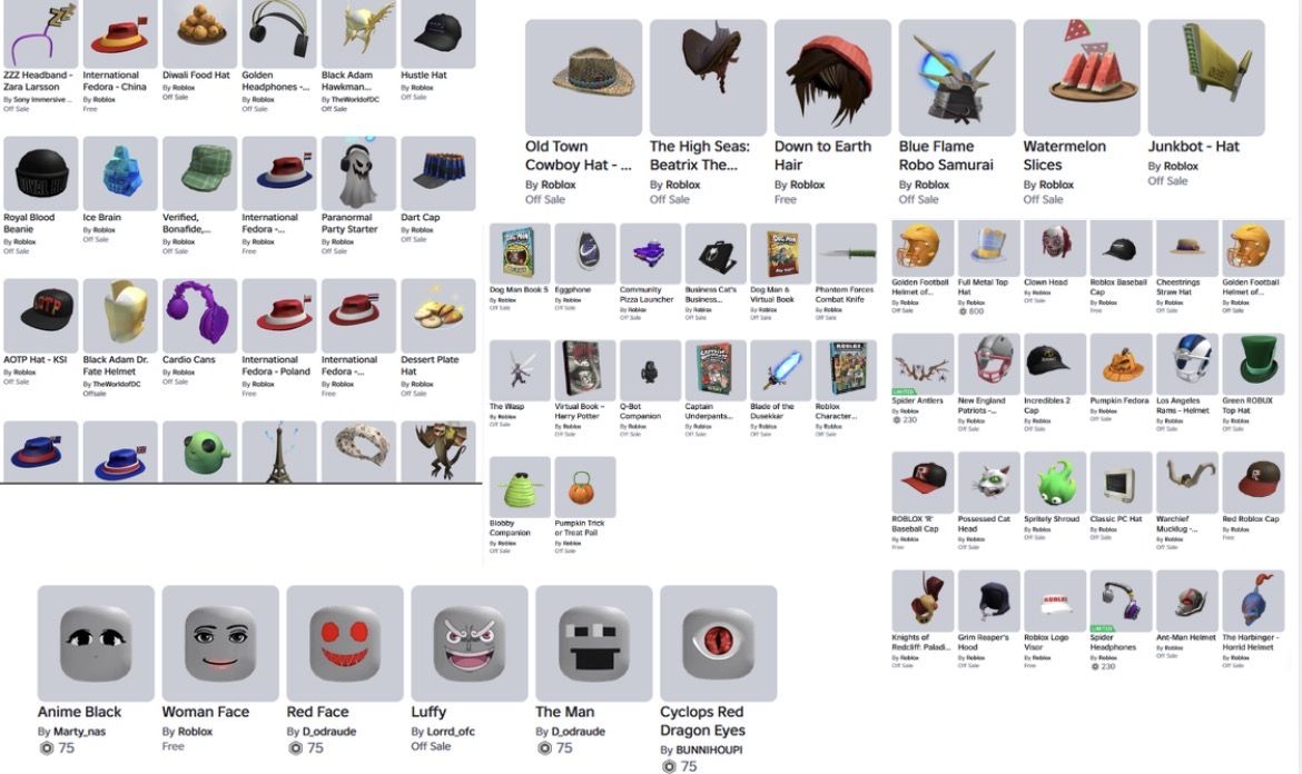 Conta ROBLOX Com Dusekkar blade + 5 Toycodes + 1k RAP + 50+ Offsales
