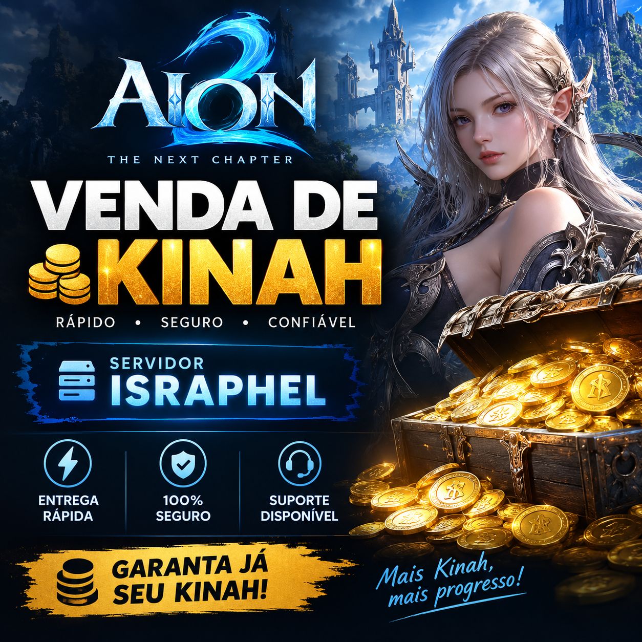 AION2 KINAH - ISRAPHAEL MENOR PREÇO!