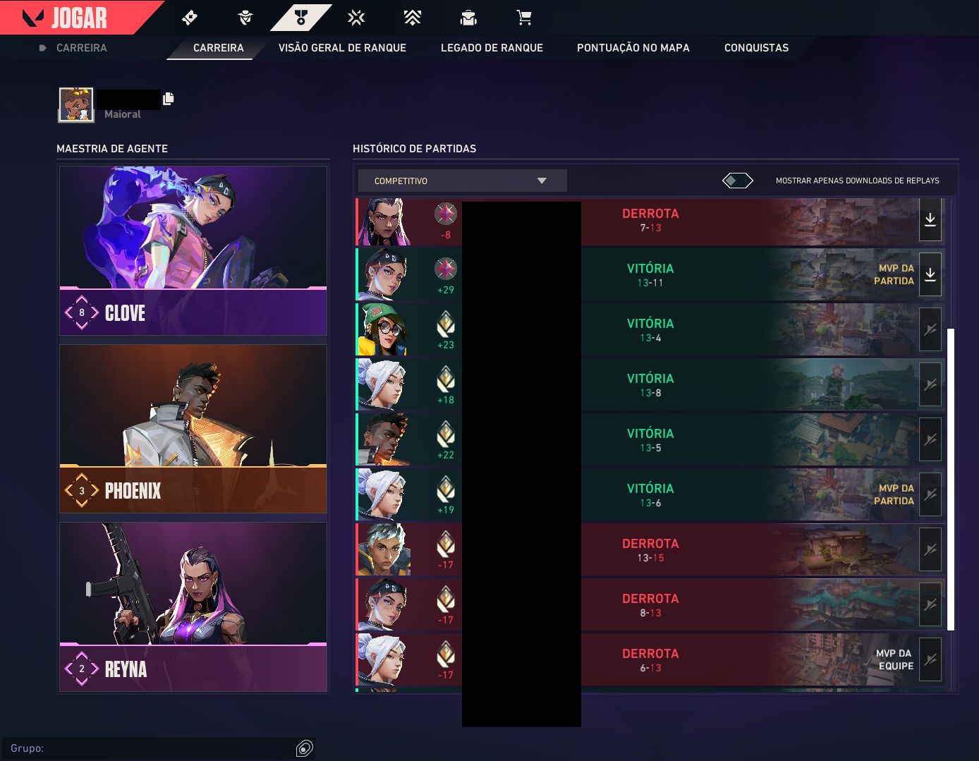 CONTA VALORANT - RADIANTE TOP 100 + CHAMPIONS 2026 + 2K DE VP (FULL ACESSO)!