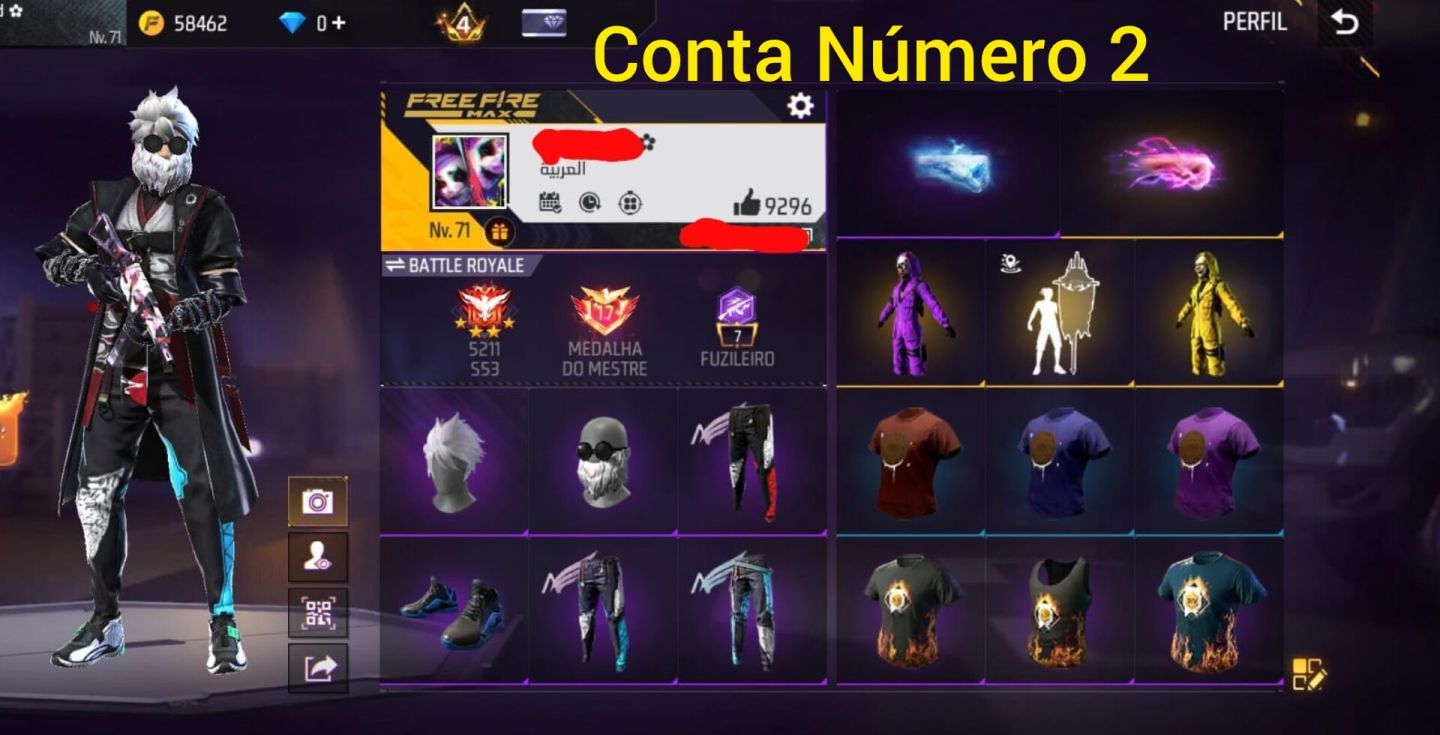 DIVERSAS CONTAS DE FREE FIRE, GEMADA BÁSICA E ETC... LÉIA A DESCRIÇÃO POR FAVOR