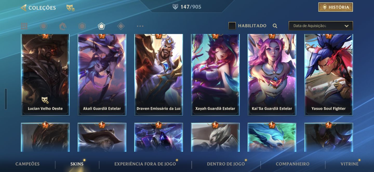 Conta wild rift ,todos champs,147 skins único dono todos os dados