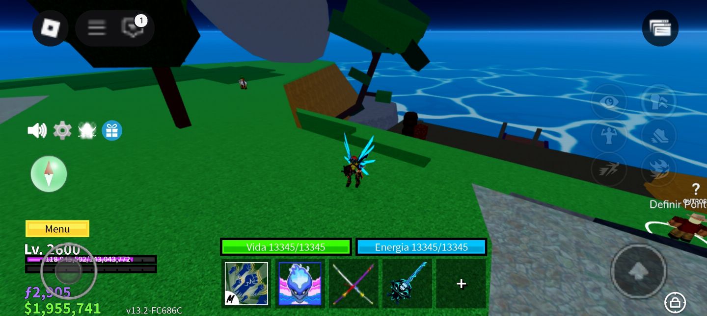 Contas Blox Fruits Control Kitsune Lightning raça v4 full
