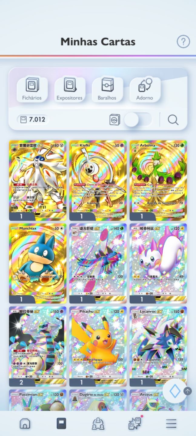 PROMOÇÃO Conta Pokémon TCG com 4 cartas douradas e mto mais, confira fotos!