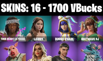 Conta fortnite 17 skins+1700 vbucks