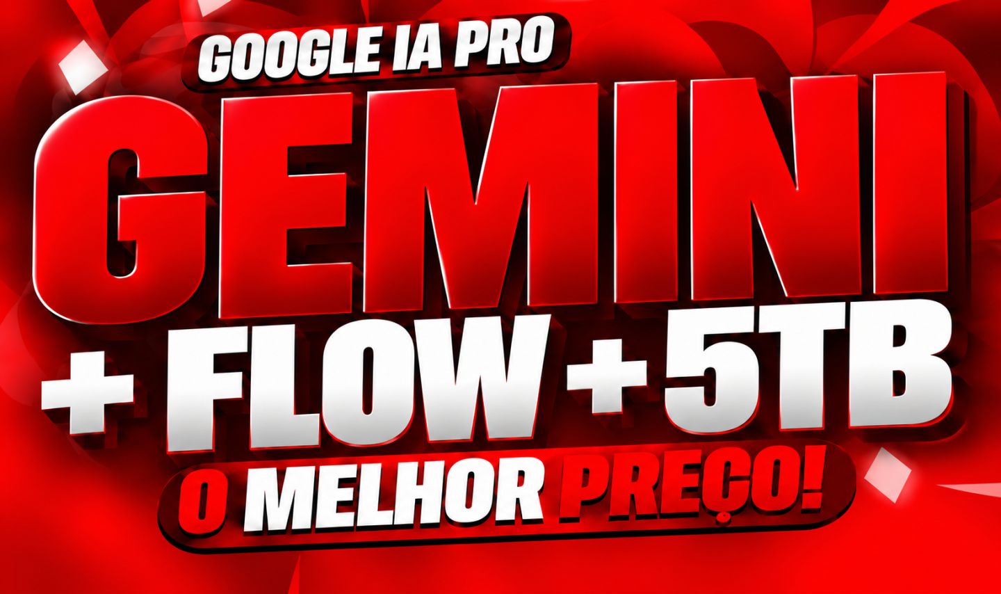 GOOGLE | GEMINI IA PRO + 1.000 CRÉDITOS FLOW MENSAIS + 5TB ENTREGA RÁPIDA (LINK)